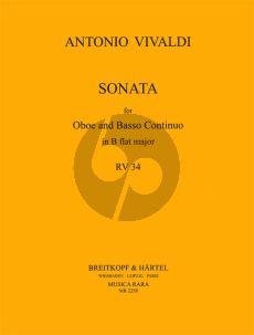 Vivaldi Sonata B-flat major RV 34 Oboe-Bc (Caldini)