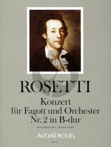 Rosetti Concerto No.2 B-dur (Murray RWV C69) Fagott-Orchester (KA) (Johannes Moesus)