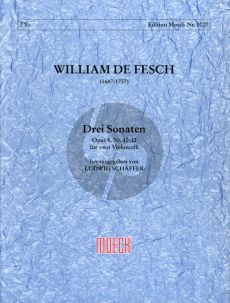 Fesch 3 Sonaten Op. 8 No.10 - 12 2 Violoncellos (Ludwig Schaffler)