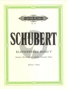 Schubert  Kompositionen - Sonaten, Klavierstücke, Ländler und Deutsche Tänze fur Klavier (Peters)