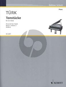 Turk Tonstucke Vol. 2 Piano 4 hds (edited by Erich Doflein) (intermediate level)