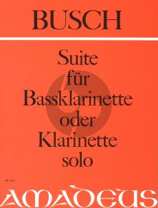 Busch Suite Opus 37a fur Bassclarinette oder Klarinette