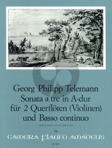 Telemann Sonata a tre A-major TWV Anh. 42:A (from "Der getreue Musikmeister) 2 Flutes[2 V.]-Bc)