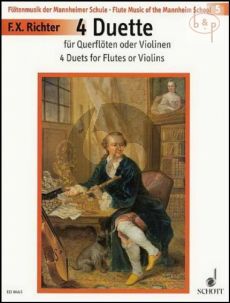 Richter 4 Duette 2 Flutes (2 Violins) (edited by Hugo Ruf) (Grade 4-5)