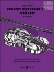 Concert Repertoire for Violin with Piano