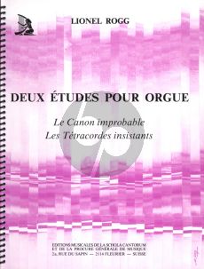 Rogg 2 Etudes pour Orgue