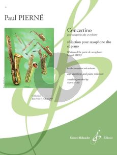 Pierne Concertino Saxophone alto et Orchestre (reduction pour Saxophone alto et Piano) (Marcel Mule)