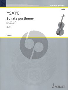 Ysaye Sonate posthume Op.27 bis for Violin solo