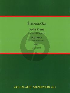 Ozi 6 Duos Vol. 1 No. 1- 3 2 Fagotte (Part./Stimmen) (Jean-Christophe Dassonville)