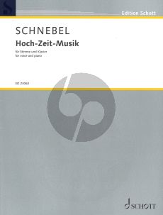 Schnebel Hoch-Zeit-Musik fur Gesang und Klavier