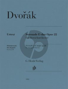 Dvorak Serenade in E major op. 22 for String Orchestra (Set for strings 3.3.2.2.1)