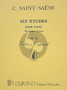 Saint-Saens 6 Etudes Op.52 Premier Livre Piano