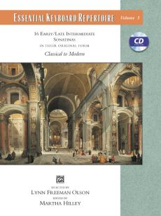 Essential Keyboard Repertoire Vol. 3 Sonatinas (16 Early / Late Intermediate Sonatinas in Their Original Form - Classical to Modern) (Bk-Cd)