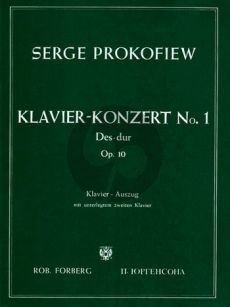 Prokofieff Konzert No.1 Des Dur Op.10 Klavier-Orchester Ausgabe 2 Klaviere