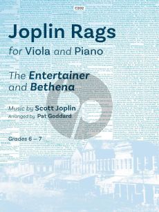 Joplin Rags - The Entertainer and Bethena for Viola and Piano (Arranged by Pat Goddard) (Grades 6-7)