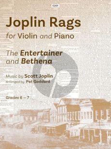 Joplin Rags - The Entertainer and Bethena for Violin and Piano (Arranged by Pat Goddard) (Grades 6-7)