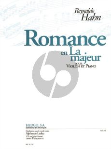 Hahn Romance A-majeur Violon-Piano