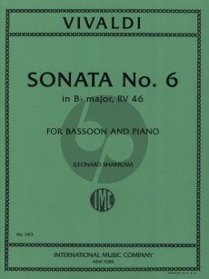 Vivaldi Sonata No.6 B-flat major RV 46 Bassoon and Piano (Leonard Sharrow)