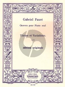 Faure Theme et Variations Opus 73 Piano