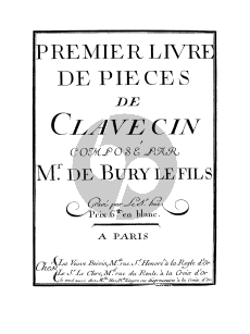 Bury Pieces de Clavecin (Semi-Facs.with Modern Keys)