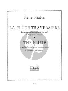 Paubon La Flute Traversiere Vol. 2 Preparatoire a elementaire