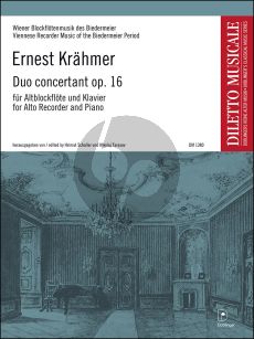 Krahmer Duo Concertant Op. 16 Altblockflote und Klavier (Helmut Schaller und Nicolai Tarasov)