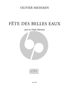 Messiaen Fete des Belles Eaux (6 Odes Martenot) (Score)