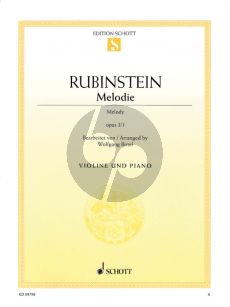 Rubinstein Melodie Op.3 No.1 Violine-Klavier (Wolfgang Birtel) (grade 2-3)