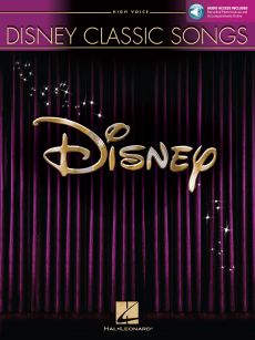 Disney Classic Songs for High Voice-Piano (Book and CD with full Performance and Accomp.)