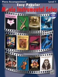 Easy Popular Movie Instrumental Solos Piano Accompaniment (Bk-Cd) (Bill Galliford)