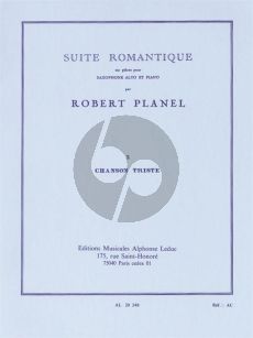 Planel Suite Romantique No.3 Chanson Triste Saxophone Alto et Piano