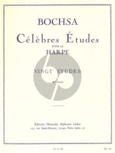 Bochsa 20 Etudes Vol.1 pour Harpe (Hasselmans) (Grade 4)