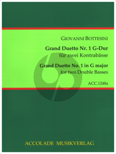 Bottesini Grand Duetto No.1 G-major 2 Kontrabasse Spielpartitur