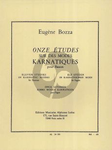 Bozza 11 Etudes sur des modes Karnatiques Basson (Gr.8)