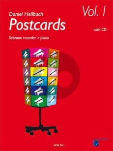 Postcards (Sopranblfl.-Klavier) (Bk-Cd)