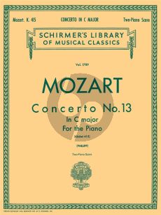 Mozart Concerto C-major KV 415 for Piano and Orchestra Reduction for 2 Piano's (Philipp) (Schirmer)