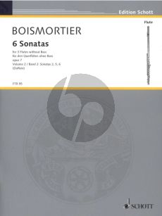 Boismortier  6 Sonaten Op.7 Vol.2 (No.2 - 5 - 6) fur 3 Floten [Violinen/Oboes] Spielpartitur (edited by Erich Doflein)