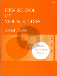 Carse New School of Violin studies Vol.4