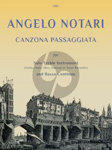 Notari Canzona Passagiata Violin [Flute/Oboe/soprano or Tenor Recorder] and Bc