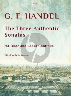 Handel 3 Authentic Sonatas for Oboe and Bc (edited by David Lasocki)