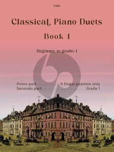 Album Classical Piano Duets Vol.1 Very Easy Beginner to Grade 1 for Piano 4 Hands (Collected by Marjorie Smale)