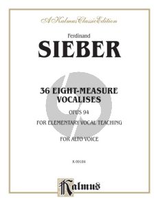 Sieber 36 Eight-Measure Vocalises Op.94 Alto