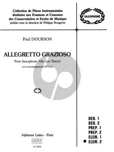 Dourson Allegretto Grazioso Saxophone Alto ou Tenor et Piano