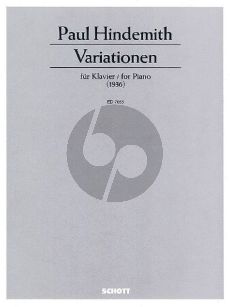 Hindemith Variationen für Klavier (1936)