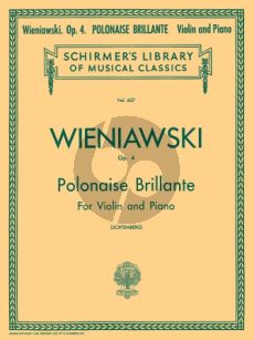 Wieniawski Polonaise Brillante Op. 4 Violin and Piano (edited by Leopold Lichtenberg)