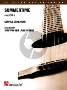 Gershwin Summertime for 4 Guitars (Score/Parts) (arr. Jan v.d. Langenberg) (interm.level)