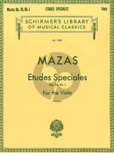 Mazas Etudes Speciales Op.36 Book 1 (Viola) (Mogill)