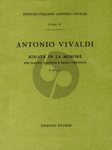 Vivaldi Sonata a-minor RV 86 F.XV n.1 Flute-Bassoon and Continuo