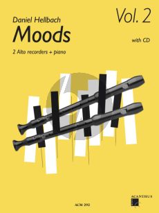 Hellbach Moods Vol.2 2 Alto Recorders-Piano (BK-CD)