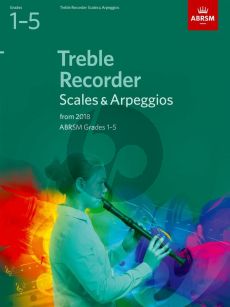 Treble Recorder Scales & Arpeggios, ABRSM Grades 1–5 for 2018